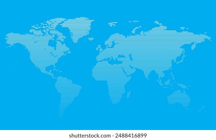 world map illustration with continents