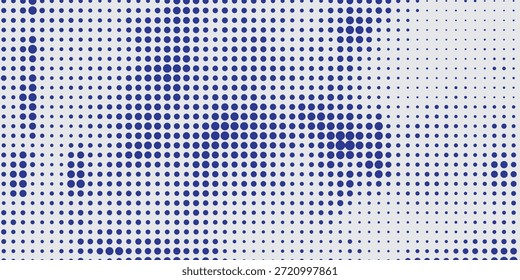 World map illustration created with blue halftone dots on a light background, representing global connection, communication, and geography.