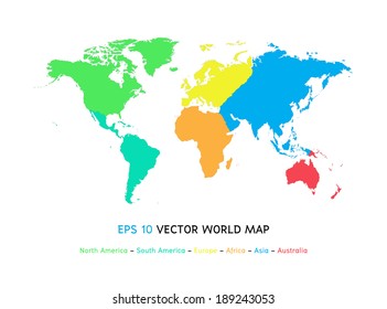 World Map Illustration, EPS10 - Vector