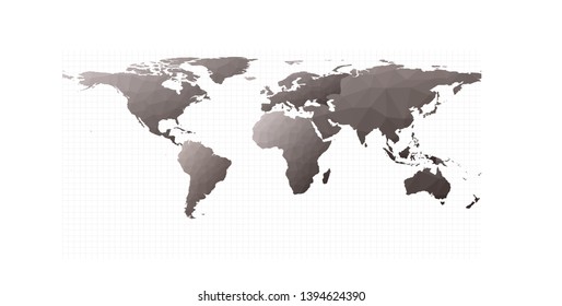 World map illustration. Equirectangular projection. Pretty vector illustration. svg