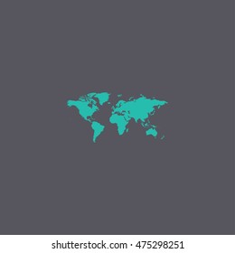 World Map Illustration. Flat design style eps 10