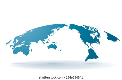 World map illustration isolated on white background