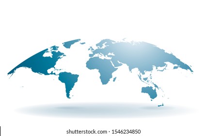 World map illustration isolated on white background