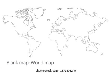 World map illustration isolated on white background