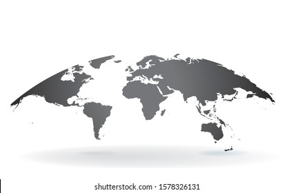 World map illustration isolated on white background