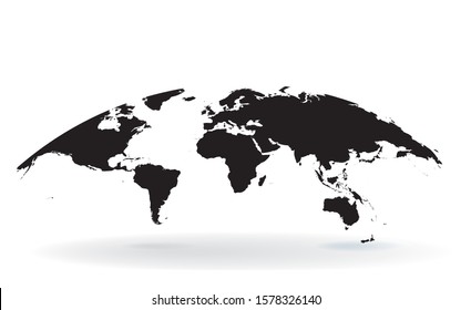 World map illustration isolated on white background