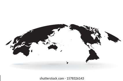 World map illustration isolated on white background