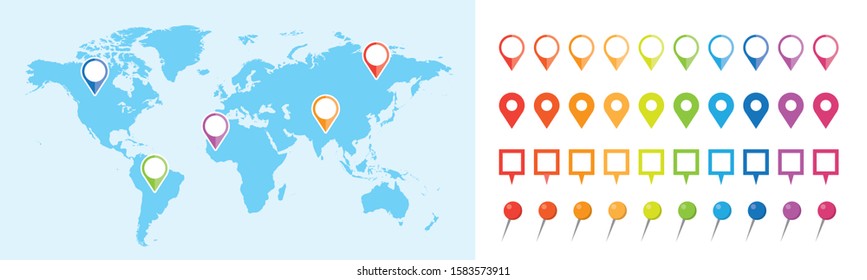 World map illustration isolated on white background