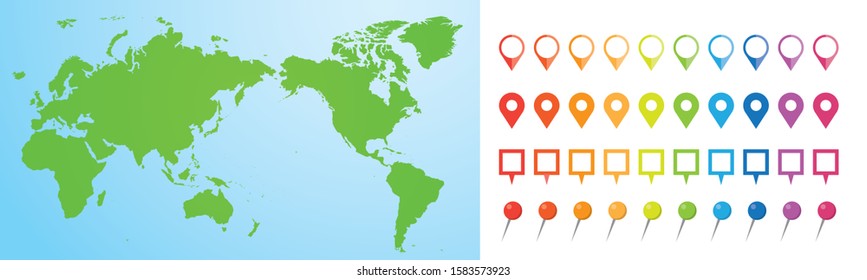 World map illustration isolated on white background