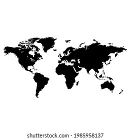 world map illustration isolated on white background. vector eps10