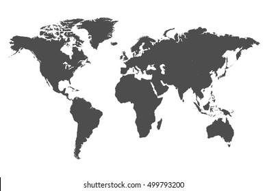 World map illustration isolated on a white background