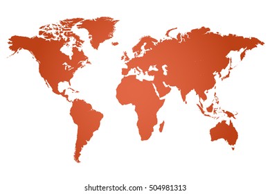 World map illustration isolated on a white background