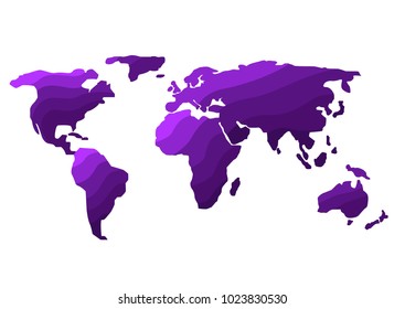 World map illustration over white background. Eps-10