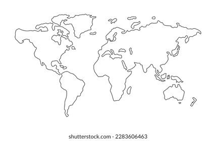 world map illustration simple icon