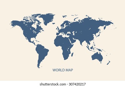 WORLD MAP illustration vector