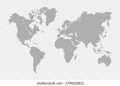 ilustración de mapa mundial eps10. fondo transparente
