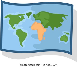 World map, illustration, vector on white background.