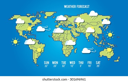 15,416 World weather map Images, Stock Photos & Vectors | Shutterstock