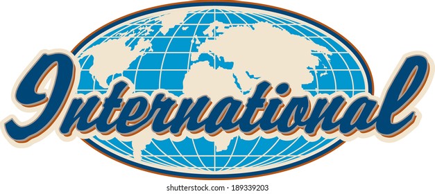 World Map Illustration Word International Across Stock Vector (Royalty  Free) 189339203 | Shutterstock
