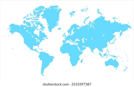 World map Illustration-07, world map vector image, modern world map, Illustration, eps 10, worldwide, all continents, all contries, world wide project