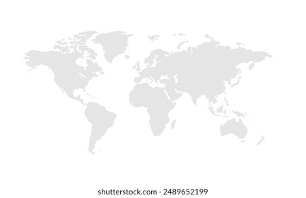 World map illustration,isolated on white background for website layouts,background,education, precise,customizable,Travel worldwide,map silhouette backdrop,earth geography, political,reports.