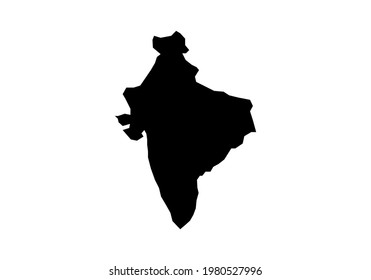 Mapa mundial de la ilustración de la India. Imagen vectorial. Mapa de India.