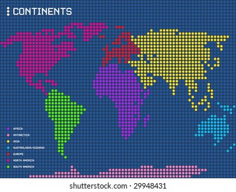 world map indicating the continents