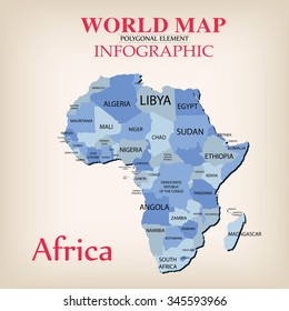 World Map Info graphic vector.
