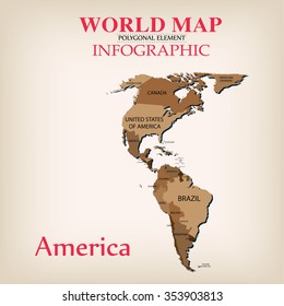 World Map Info graphic vector.