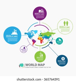 world map infographic