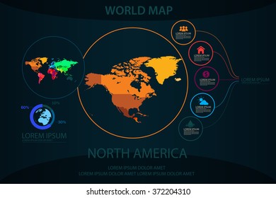 world map infographic