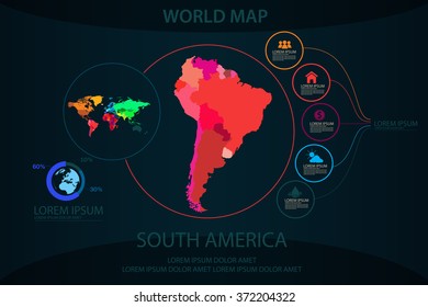 world map infographic