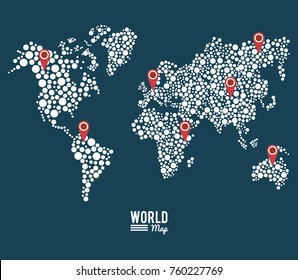 World map infographic