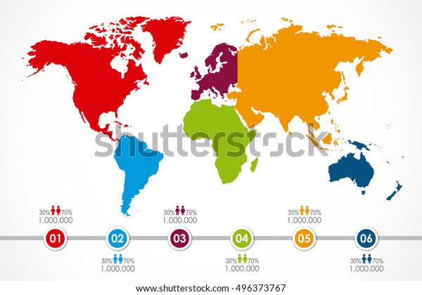 Image Vectorielle De Stock De Infographie De La Carte Du