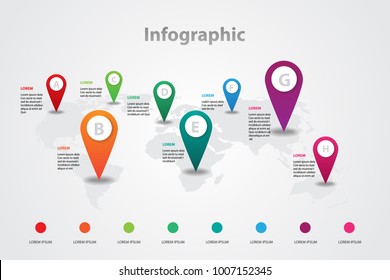 world map infographic background