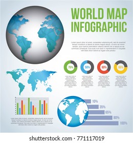 world map infographic chart population