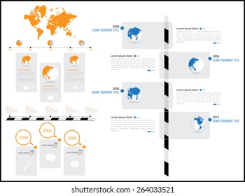 World map infographic with Globe icons
