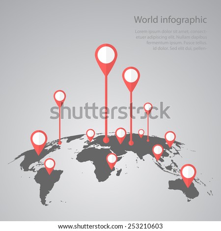 world map infographic infographics vector earth design 