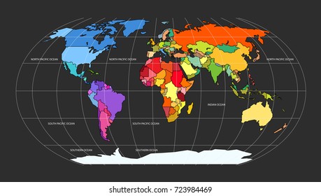 World map infographic layout. Vector illustration