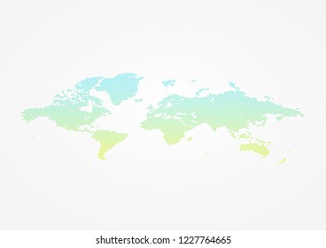 World Map infographic symbol. Vector layout in A4 size. Dotted international global illustration sign. Design element for business, marketing project, template, presentation, print