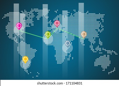 World Map Infographic Template