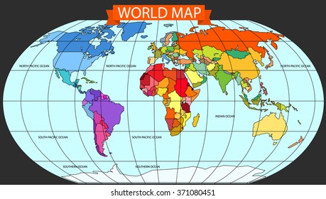 Plantilla de infografía de mapas del mundo. Todos los países son seleccionables