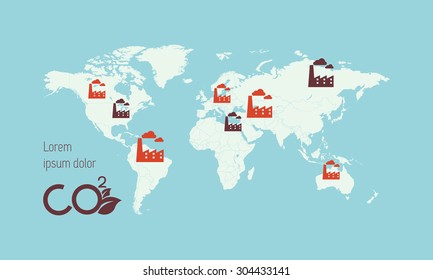 A World map infographic template, countries are selectable. White map with blue backgraound. Horizontal layout
