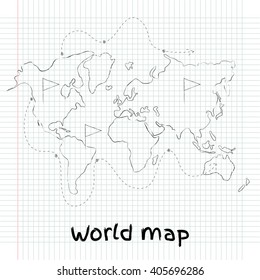 World map infographic template. Vector illustration. EPS8