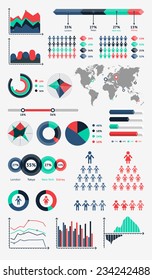 World map infographic. Vector illustration