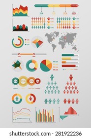 World map infographic. Vector illustration