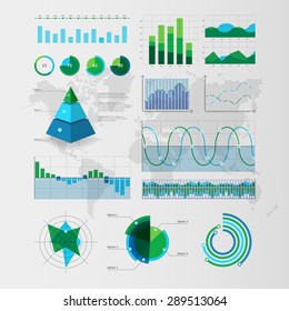 World map infographic. Vector illustration