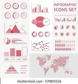 World map infographic. Vector illustration