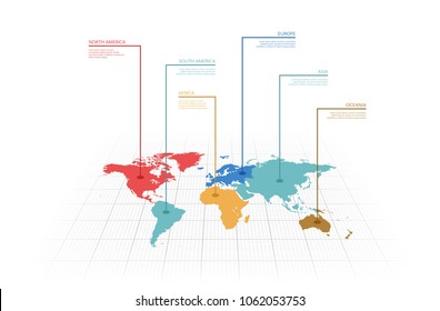 World map infographics. 