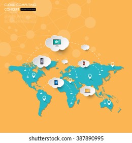 world map infographics with icons set.vector/illustration.